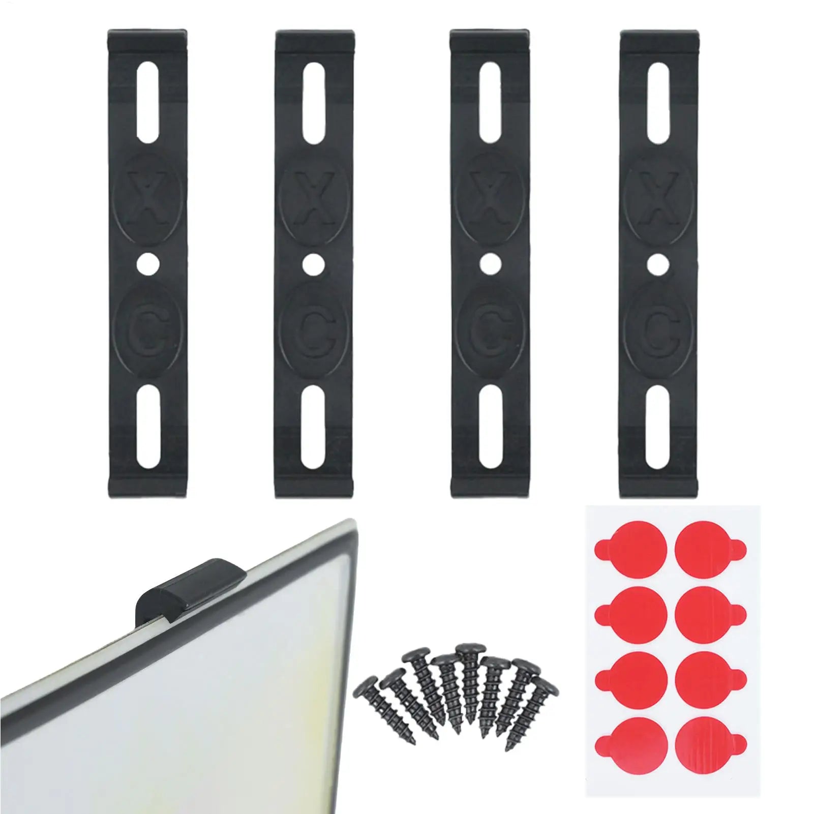 hot License Plate Frame Weather-Proof Number Plate Frames Car Tag Frame For Front And Rear Car Tags Exterior Car Accessories Qme
