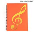 Flexible 20 Pages Piano Music Score Folder A4 Book Clip Sheet Note Qme 33cm orange
