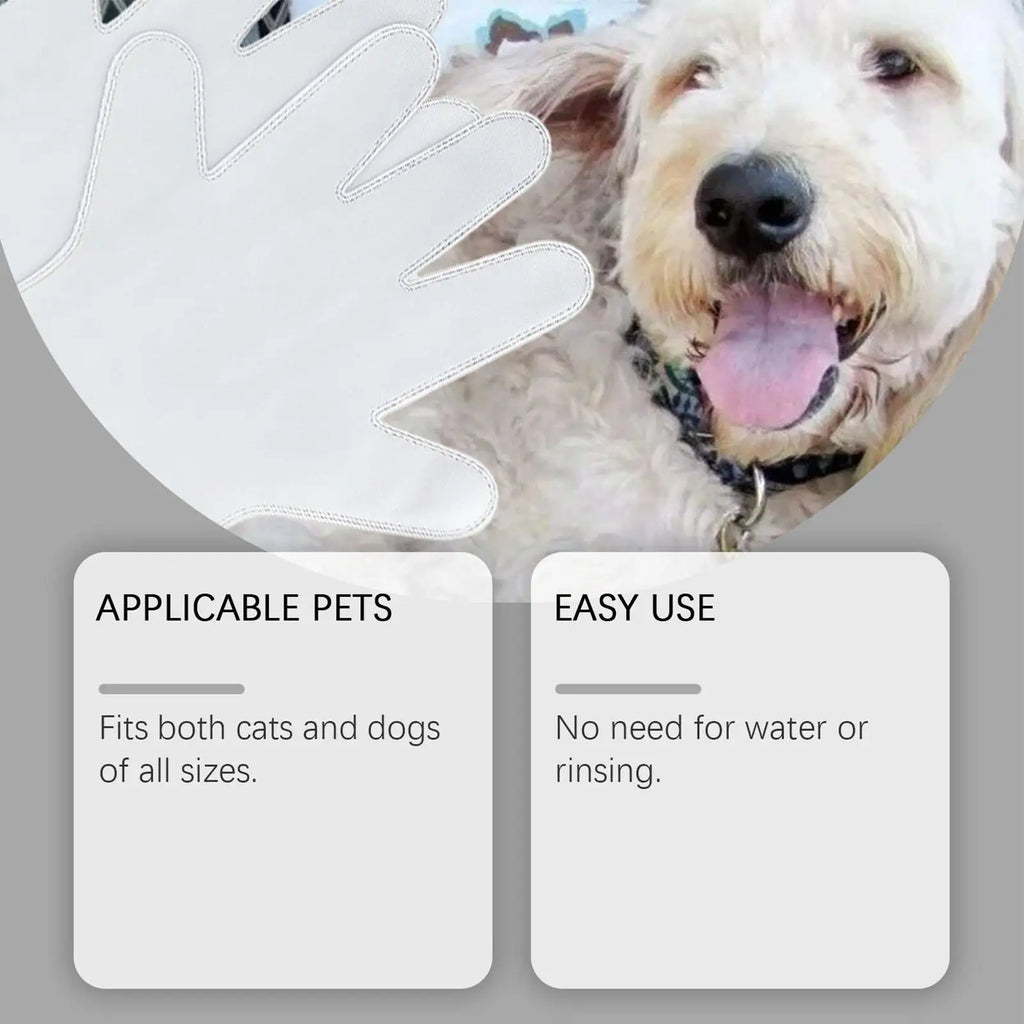 Pet Glove Wipes Dogs 1 Pair Shedding Control Daily Care Cleaning Qme China Mainland