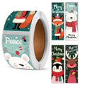 120pcs Christmas Stickers Roll - Cute Santa Polar Bear, Merry Christmas- For Gift Wrapping, Packaging - Paper-Based Qme A 1set