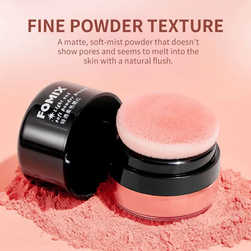 FOMIX Loose Powder Air Cushion Blush Long Last Pigment Soft Misty Qme
