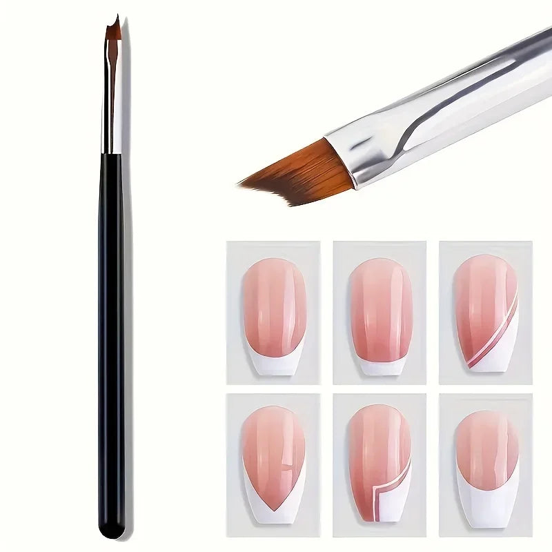 1/3pcsNail Gradient Brush, 6.54in Acrylic Powder Dipping Pen, Nail Liner Brush for Manicure Pedicure, Nail Painting Drawing Tool Qme