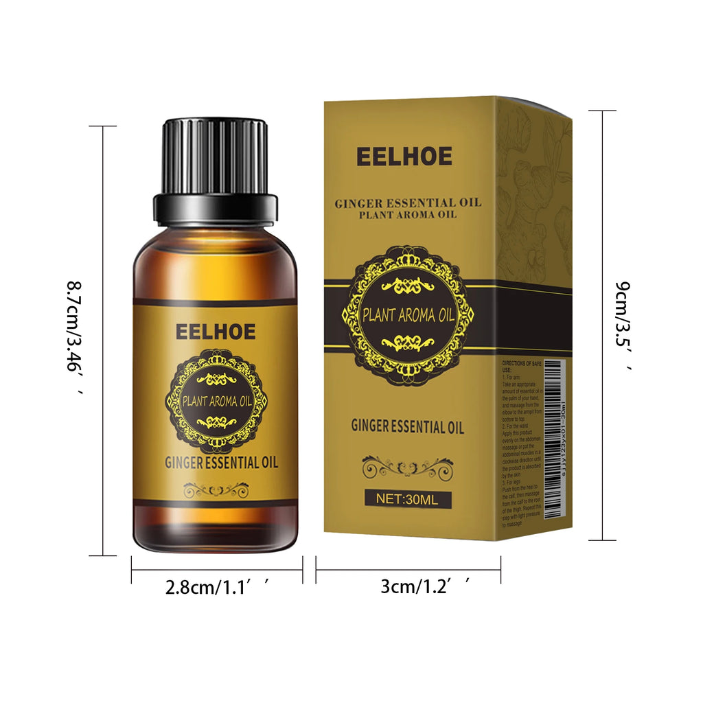 Ginger Essential Oil Slimming Body Massage Natural Fat Burning AntiCellulite Waist Arms Legs Care Promote Metabolism Firming Oil Qme