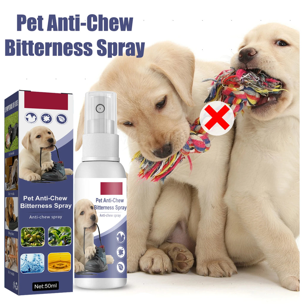 Natural Bitter Spray Anti-Chew Spray Effectively Restrain Pet Behavior Relieve Anxiety Protecting Furnishings Training Supplies Qme