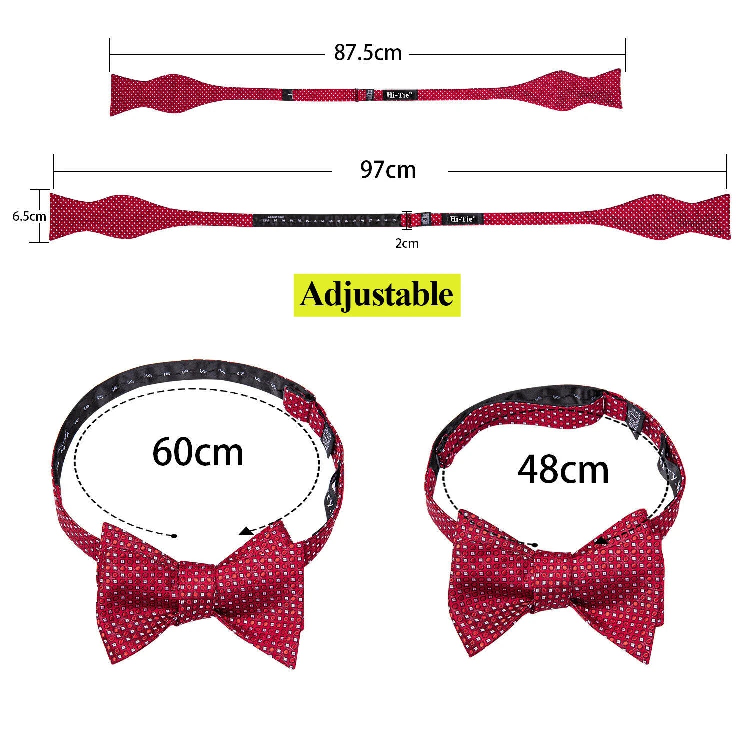 Hi-Tie Silk Mens Self Bow Tie Hanky Cufflinks Set Blue Red Gold Black White Male Jacquard Butterfly Knot Bowtie Wedding Business Qme