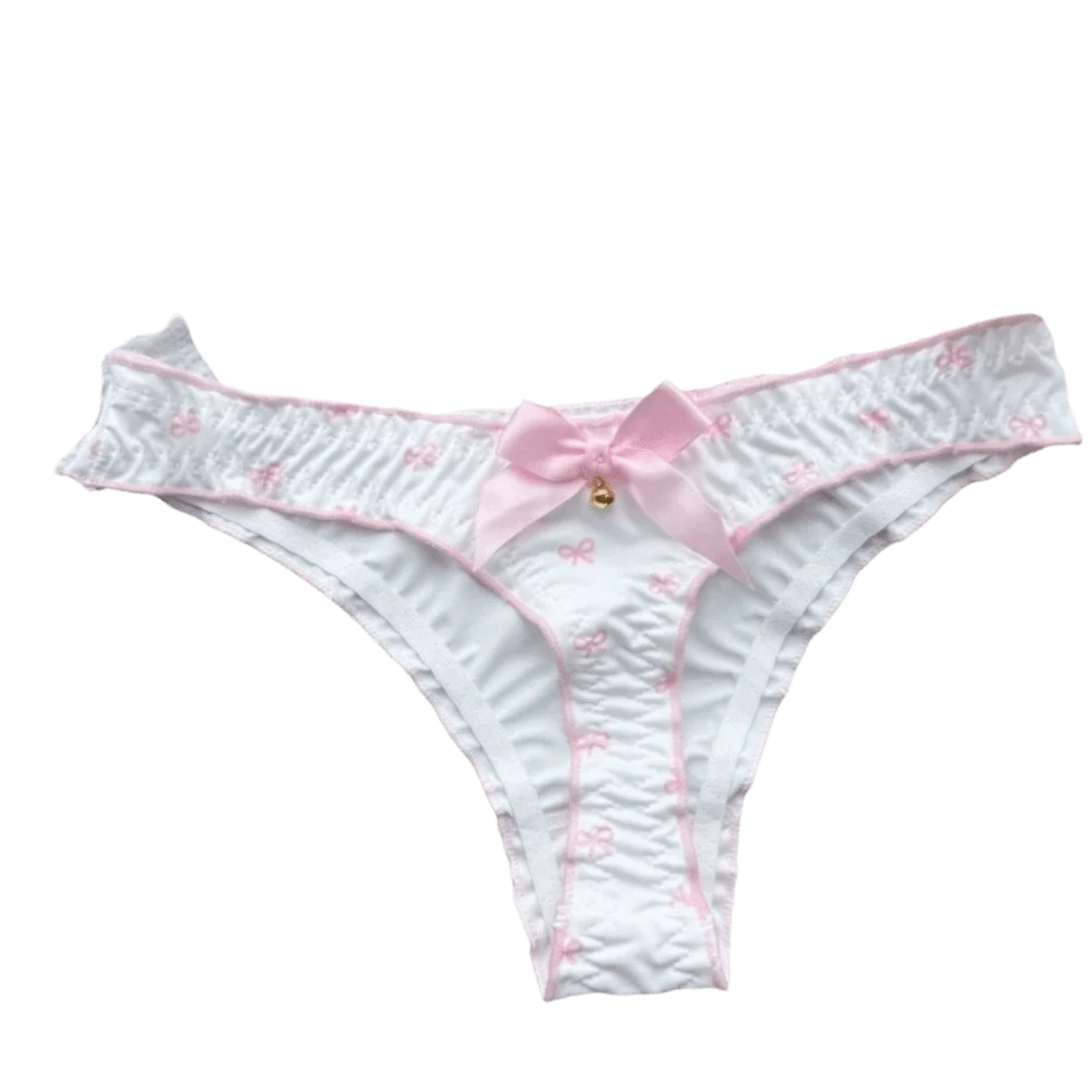 Lingerie Sweet Bow Women Panties Ruffle Low Waist Girls Briefs Flower Qme 1pc L Bow