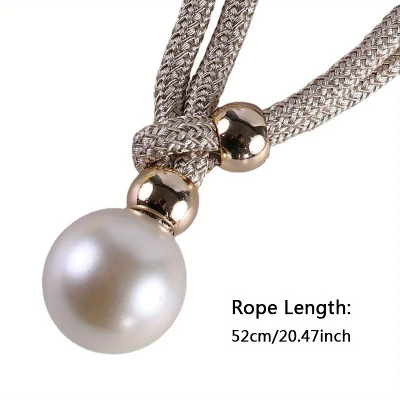 Elegant Pearl Tie Band Window Curtain Tiebacks - Perfect for Home Office Decor! Qme