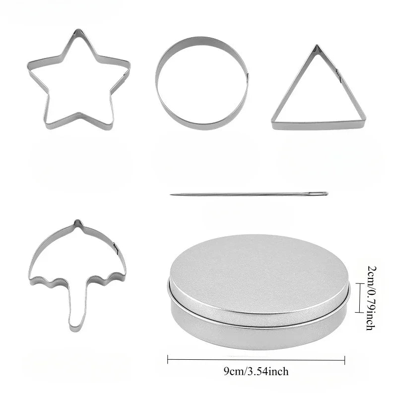 6 Sugar Cookie Cutter Mold Stainless Steel Korean Cookies Game Tools Qme