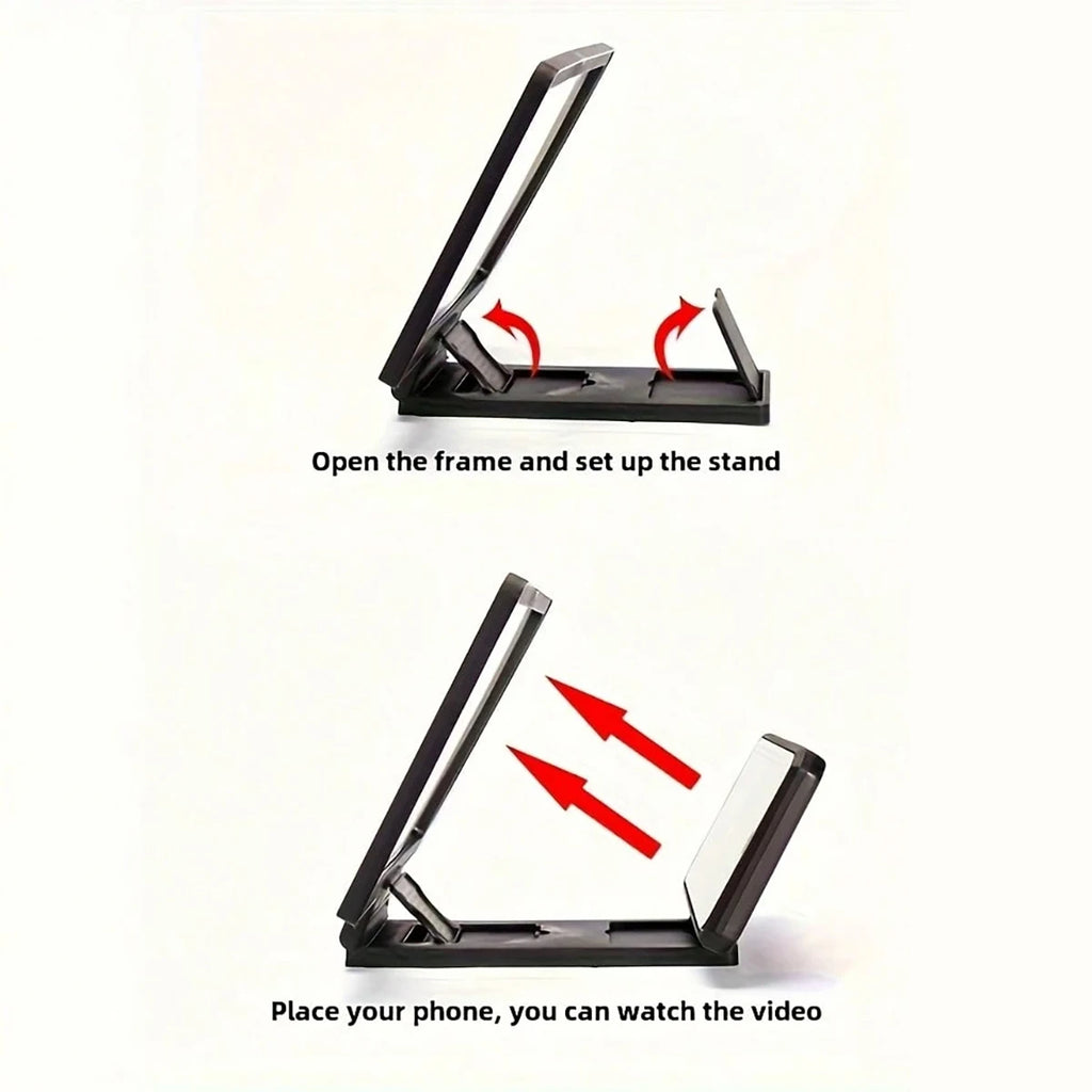 3D Mobile Screen Amplifier Dual HD Suitable Smartphones Tablets Can Qme