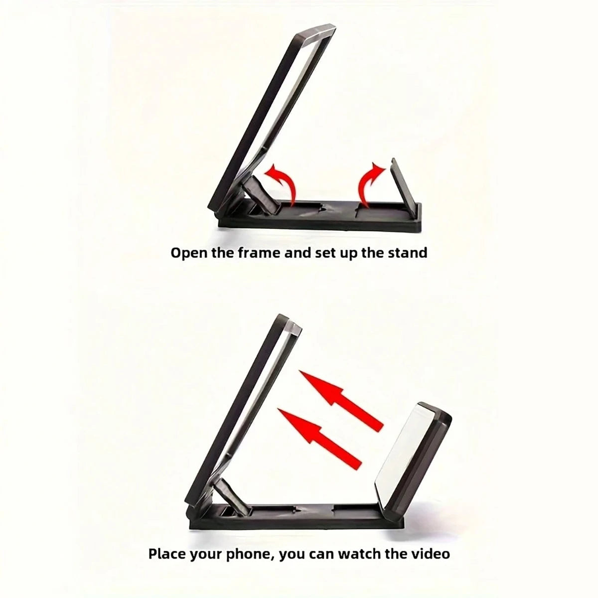 3D Mobile Screen Amplifier Dual HD Suitable Smartphones Tablets Can Qme