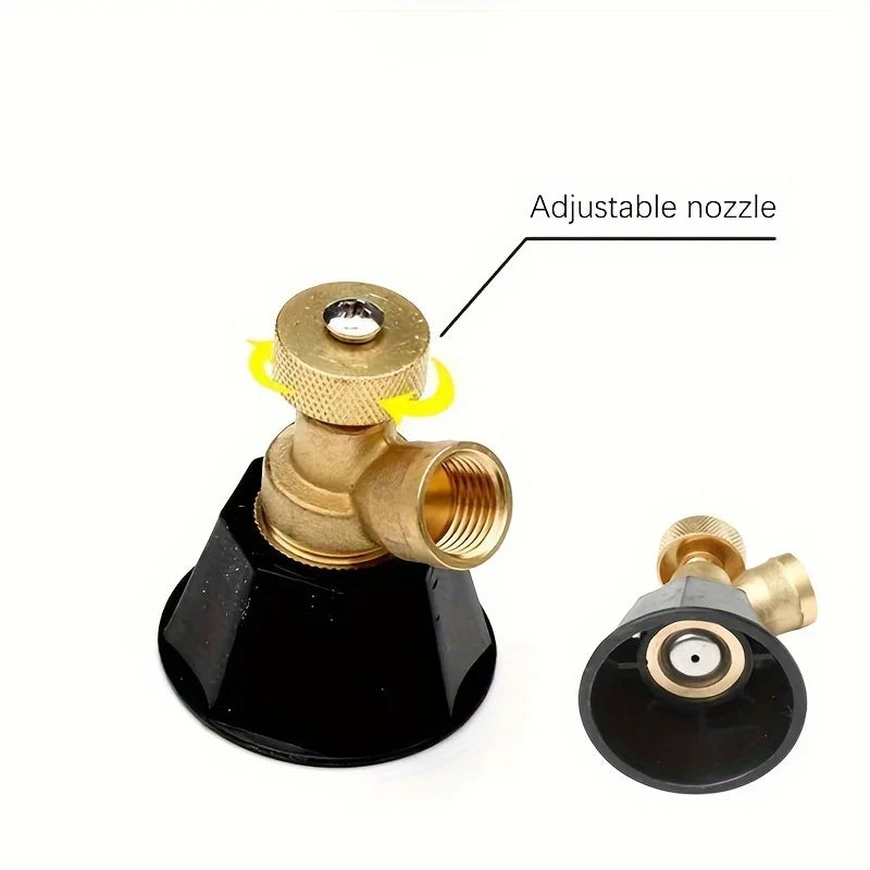 1pc Agricultural High-Pressure Air Vortex Spraying Nozzle Adjustable Water Outlet Nozzle For Flower Grass Gardening Sprink Qme
