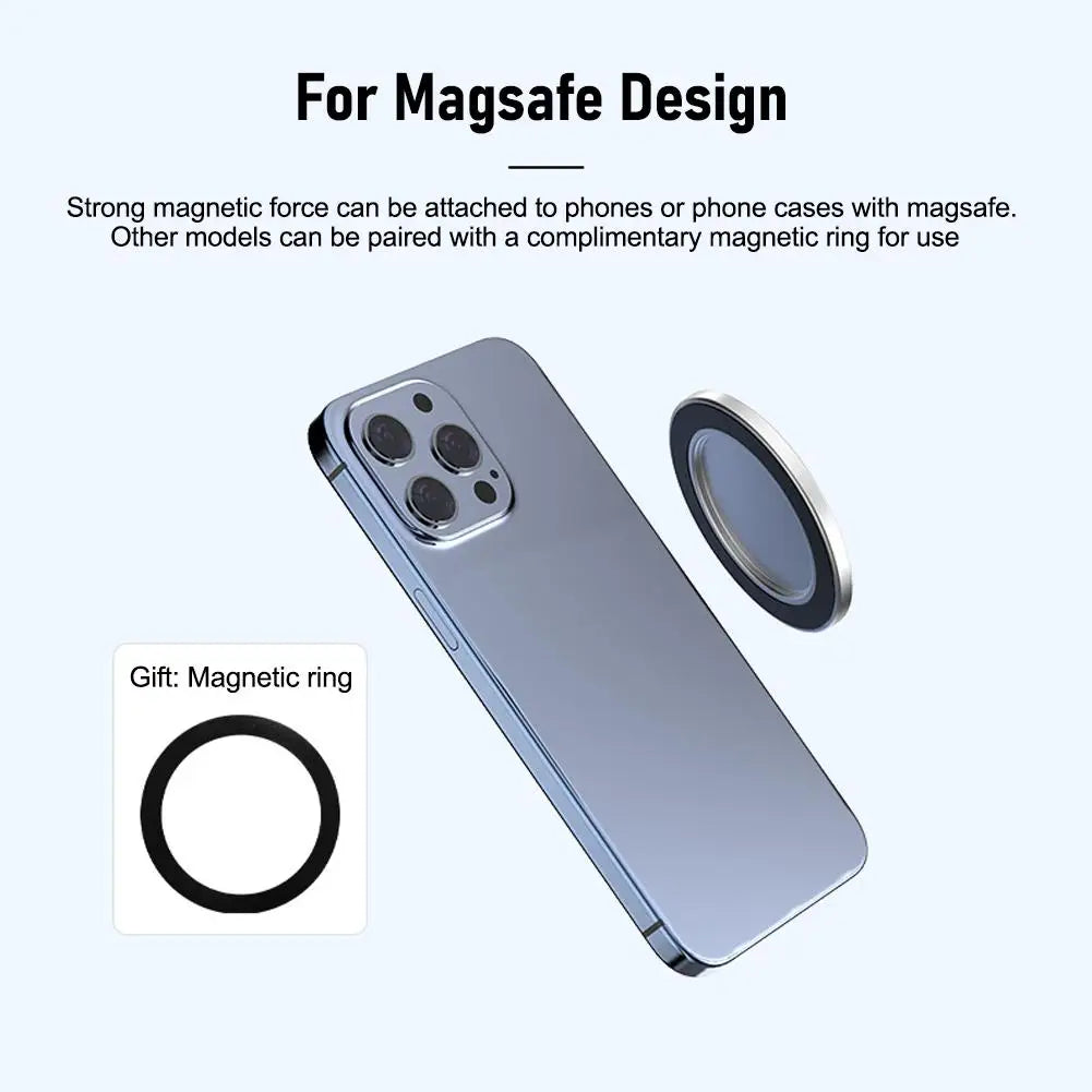 For Magsafe Magnetic Convex Mirror Smartphone Beauty Mirror Video Selfie Vlog Magnetic Mirror For Streaming Selfie Qme