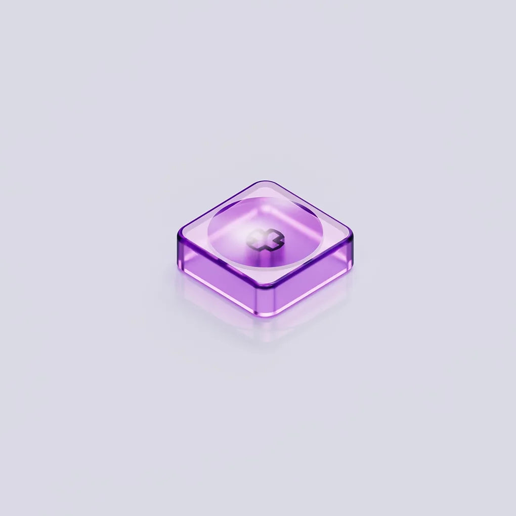 Chosfox 5/10/30/50 PCS CFX Low Profile PBT Keycaps for MX Switch Mechanical Keyboard Ultra Thin White Grey Transparent Keycap Qme purple 5pcs