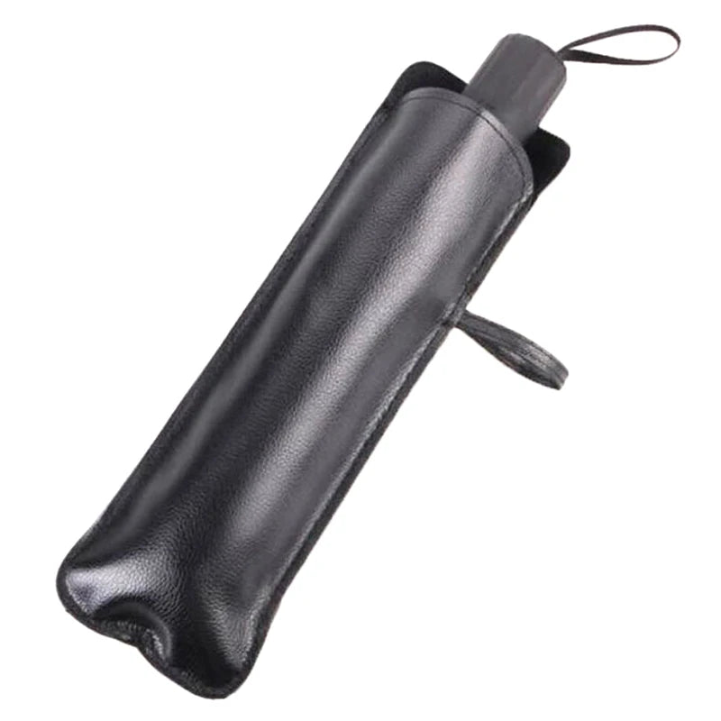 Pocket Water Absorbent Umbrella Bag Ultrafine Black PU Leather Cover Qme