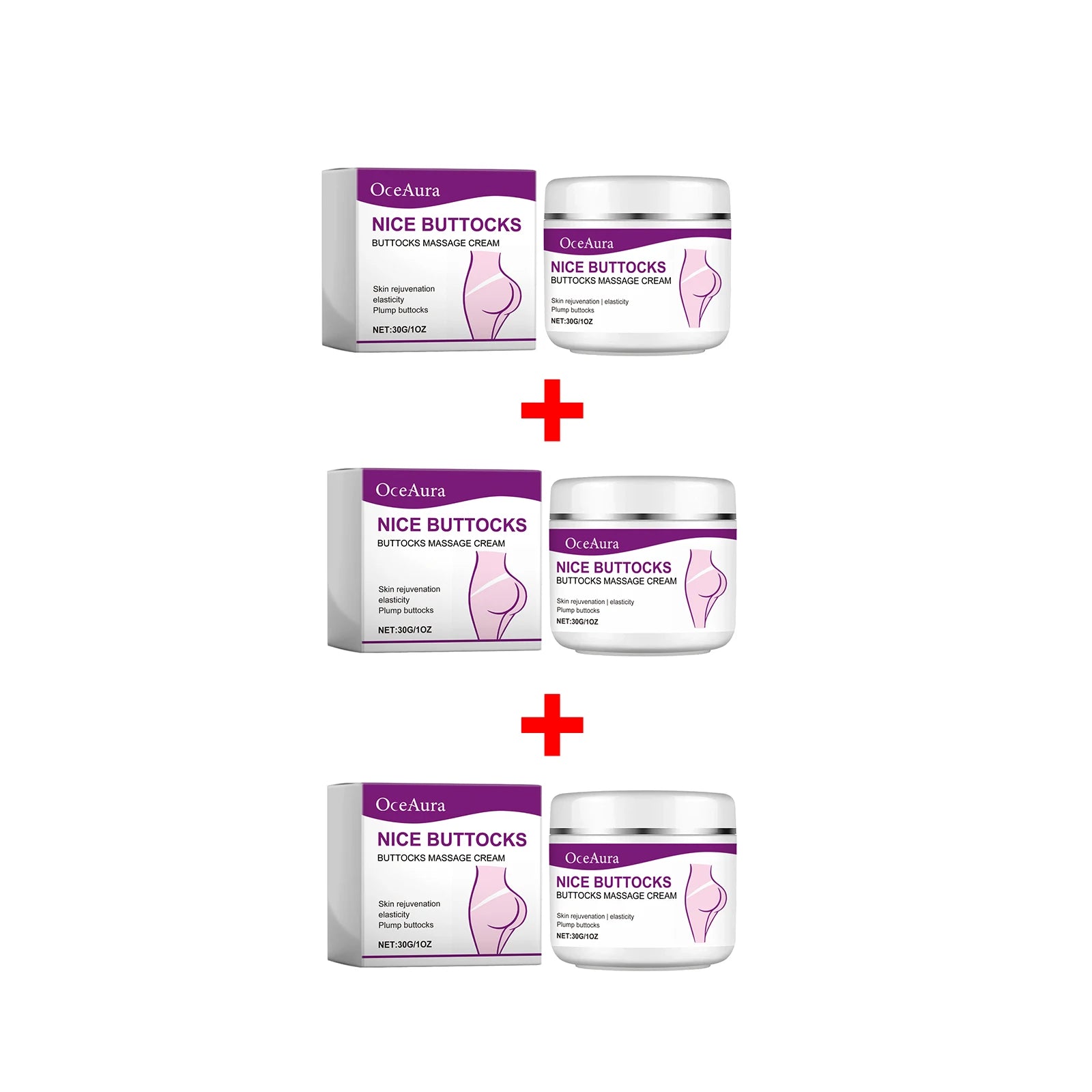 Buttock Cream Supplement Collagen Protein Enhance Hip Growth Big Ass Shaping Sexy Body Curve Butt Lift up Firming Essential Oil Qme 3 x 30g Boxed