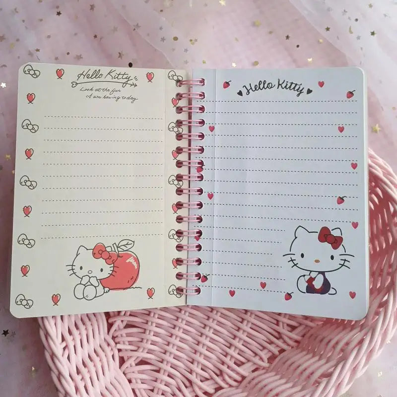 Hello Kitty Kuromi Planner Cute Ring-bound Notebook Simple Student Qme