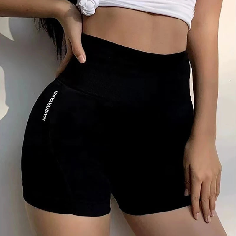 Waist Sports Women's Cycling Jogging Fitness Shorts Seamless Thin Qme