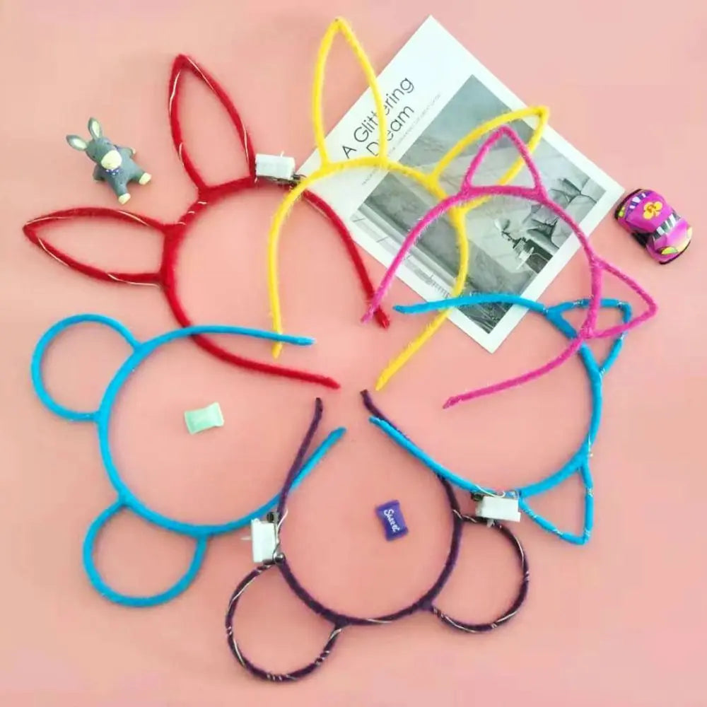 Luminous Hair Hoop LED Rabbit Ears Headband Concert Support Qme