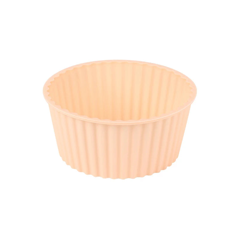 2Pcs Silicone Cake Mold For Muffin Cupcake Baking Food Grade Silicone Bagels Pan For Baking Non Stick Mini Cupcake Mould Qme Apricot