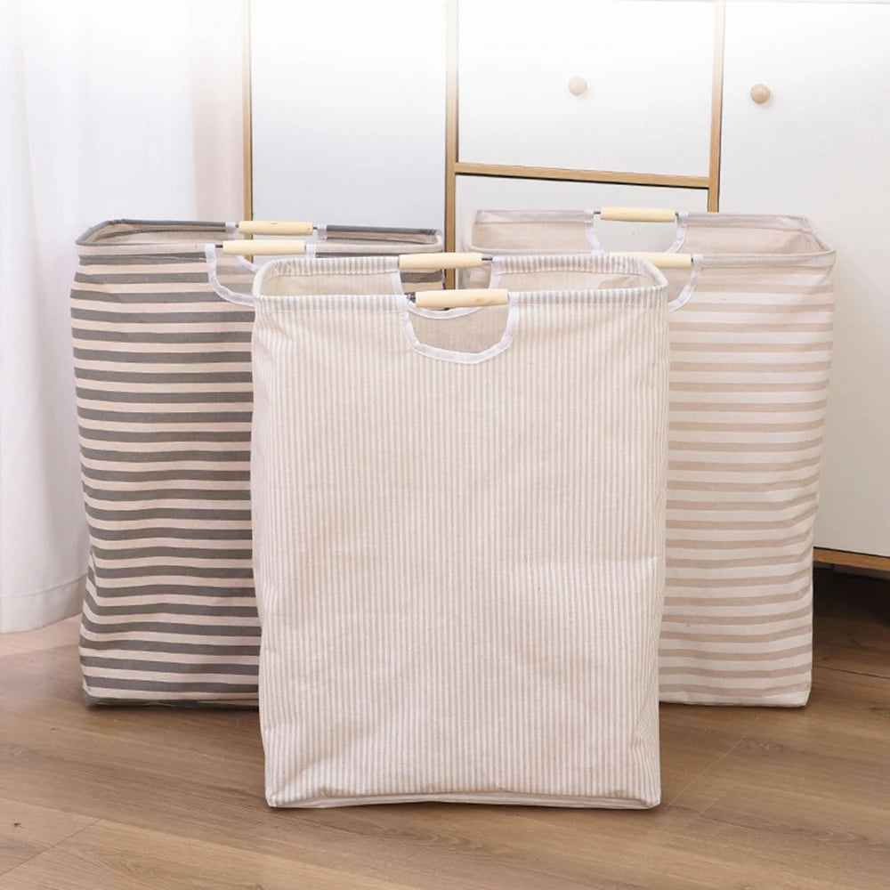 Large Capacity Laundry Storage Dirty Clothes Storage Basket with Handle Hamper Collapsible Laundry Basket Bathroom Accessories Qme