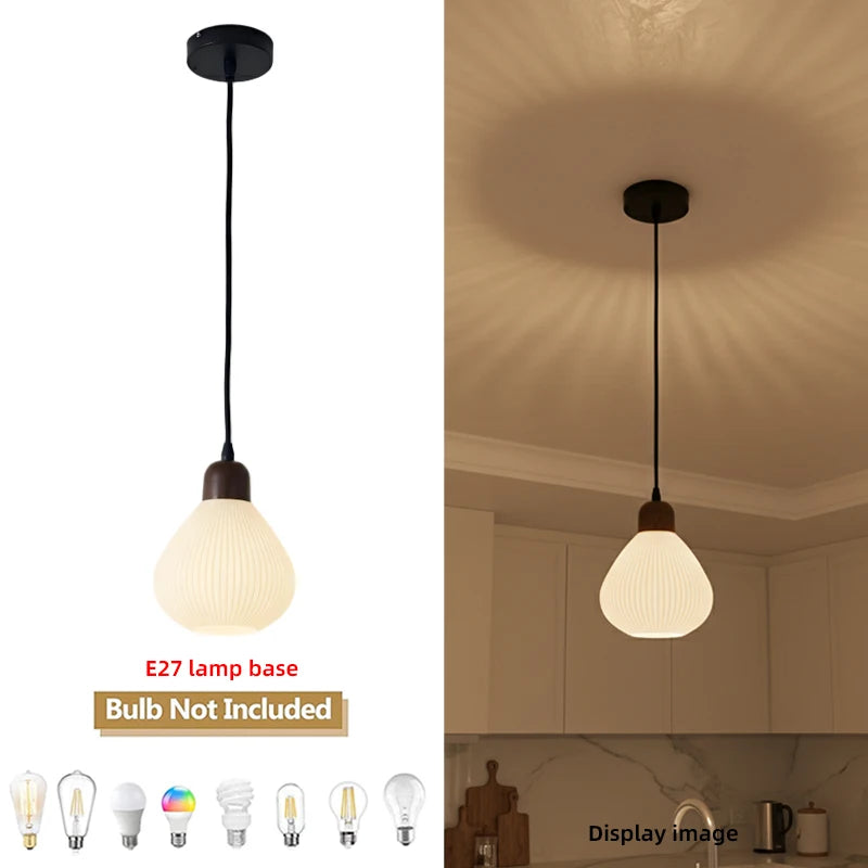 White Pendant Lights For Kitchen Dining Room Home Decor Bar Dining table Glass Hanging lamp Aisle Ceiling Lamp Qme 1light