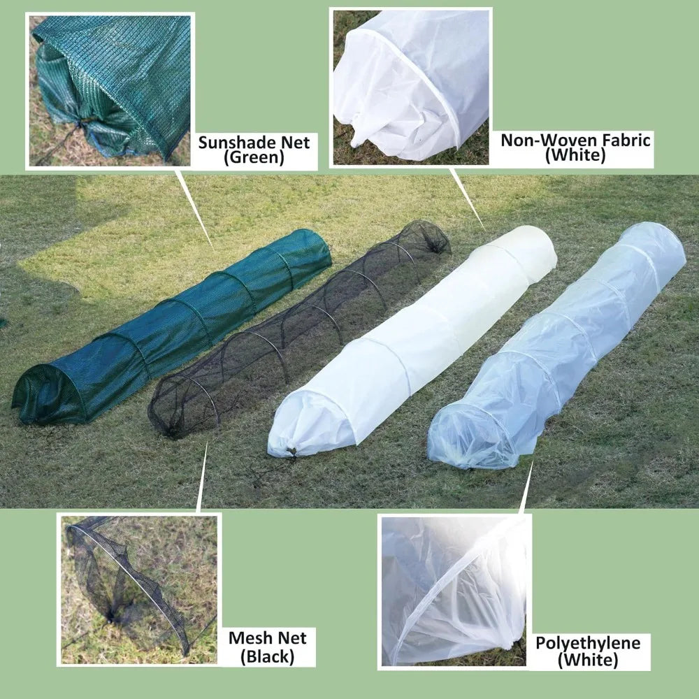 3M Garden Tunnel Shade Netting Quick Release Farm planting Preventing Insect Cover Portable Foldable Garden Tunnel Greenhouse Qme
