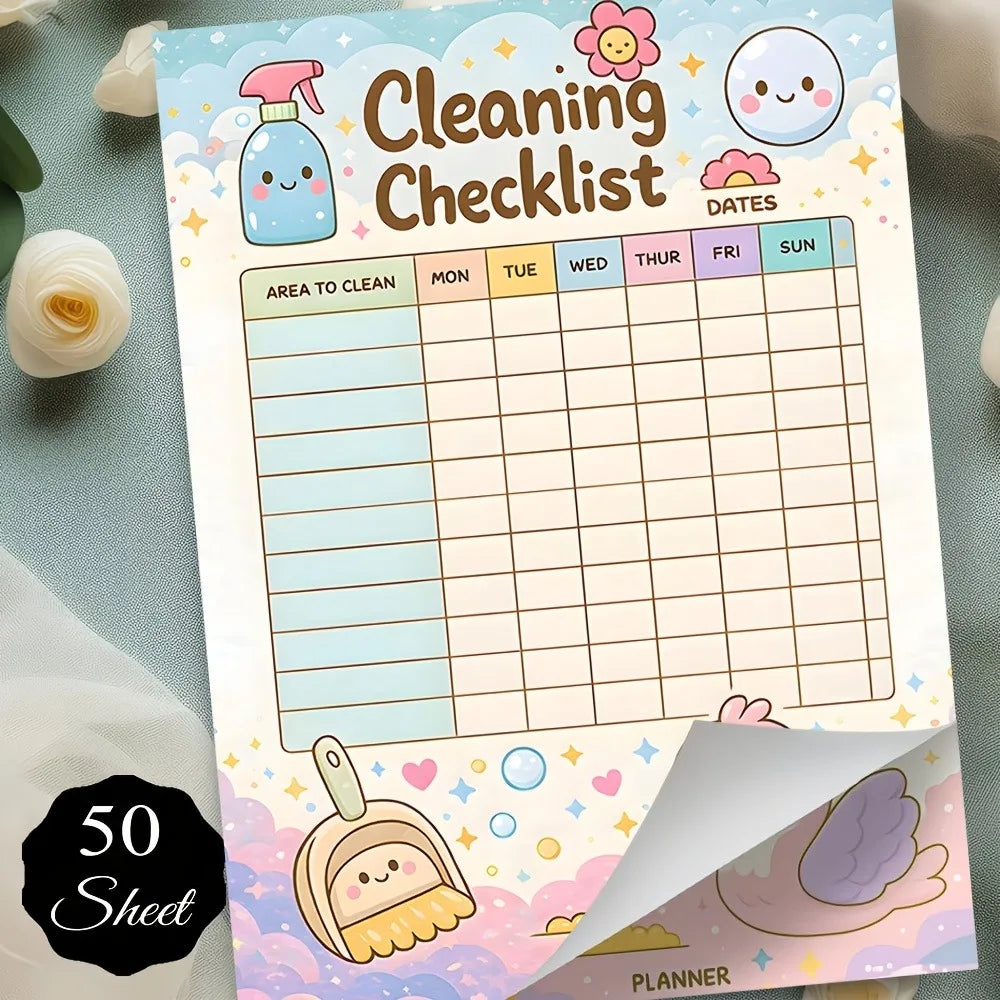 Aesthetic Daily Planner Hand Account Undated Office Notebook Personal Qme