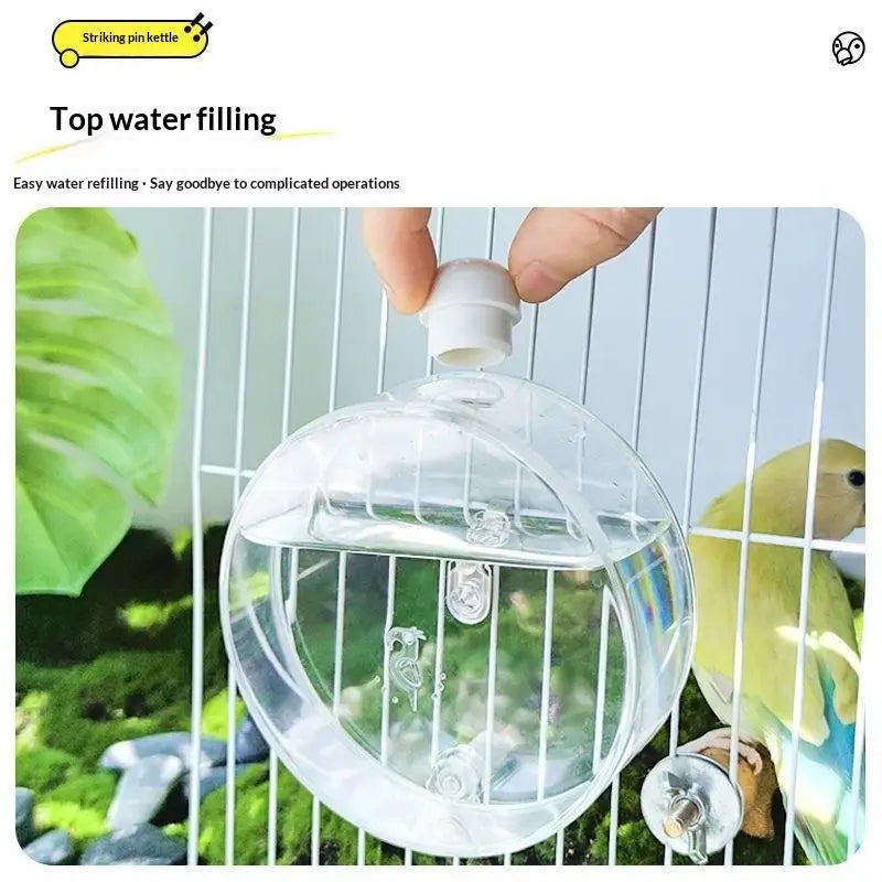 Parrot Water Feeder Birdcage Hanging Pet Birds Supplies Automatic Qme