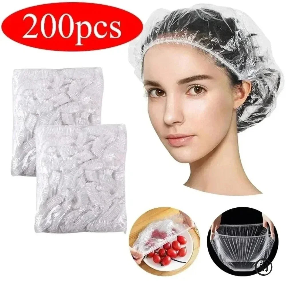 100pcs Disposable Fresh-keeping Film Cover Reusable Kitchen Household Food Grade Fresh-keeping Bowl Cover PE Fresh-keeping Film Qme new 200pcs