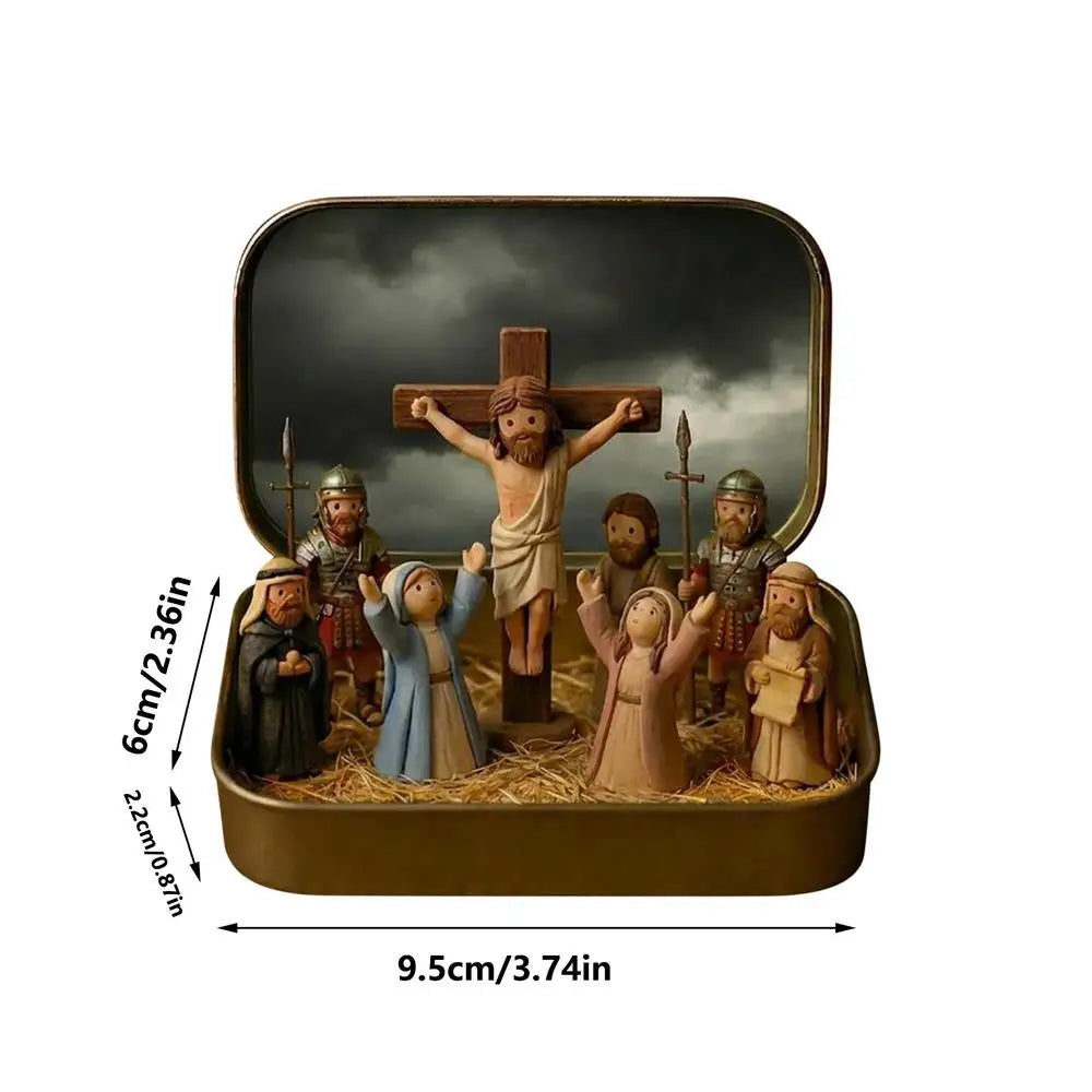 Jesus Figurines Funny Religious Realistic Scene Pocket Easter Mini Qme B China Mainland