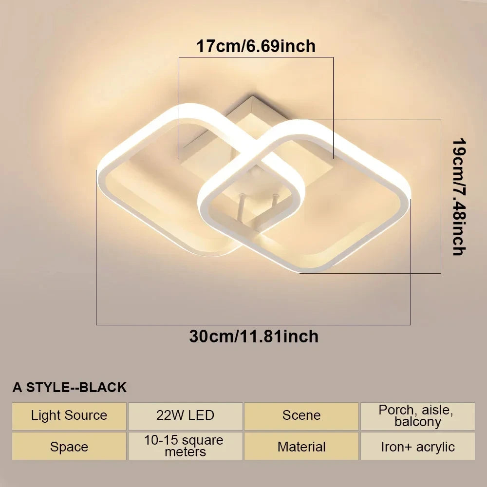 LED Aisle Ceiling Lights Modern Chandelier Three Colors Lamp Minimalist Lamps For Bedroom Light Surface Installation Dining Room Qme C Tricolor light