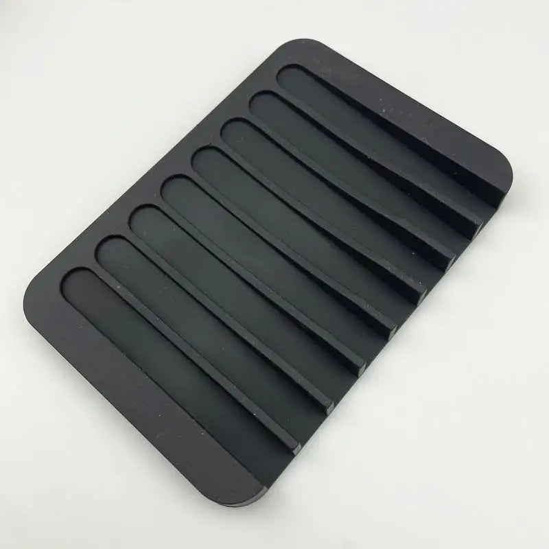 Silicone Soap Holder Pad - Non-Slip Draining Soap Dish for Shower, Bathroom Sink & Kitchen Countertop Storage Qme A1