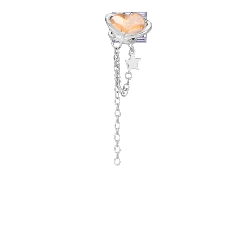 2026 Y2K Charm Beautiful Purple Sunset Zircon Italian Links Fit