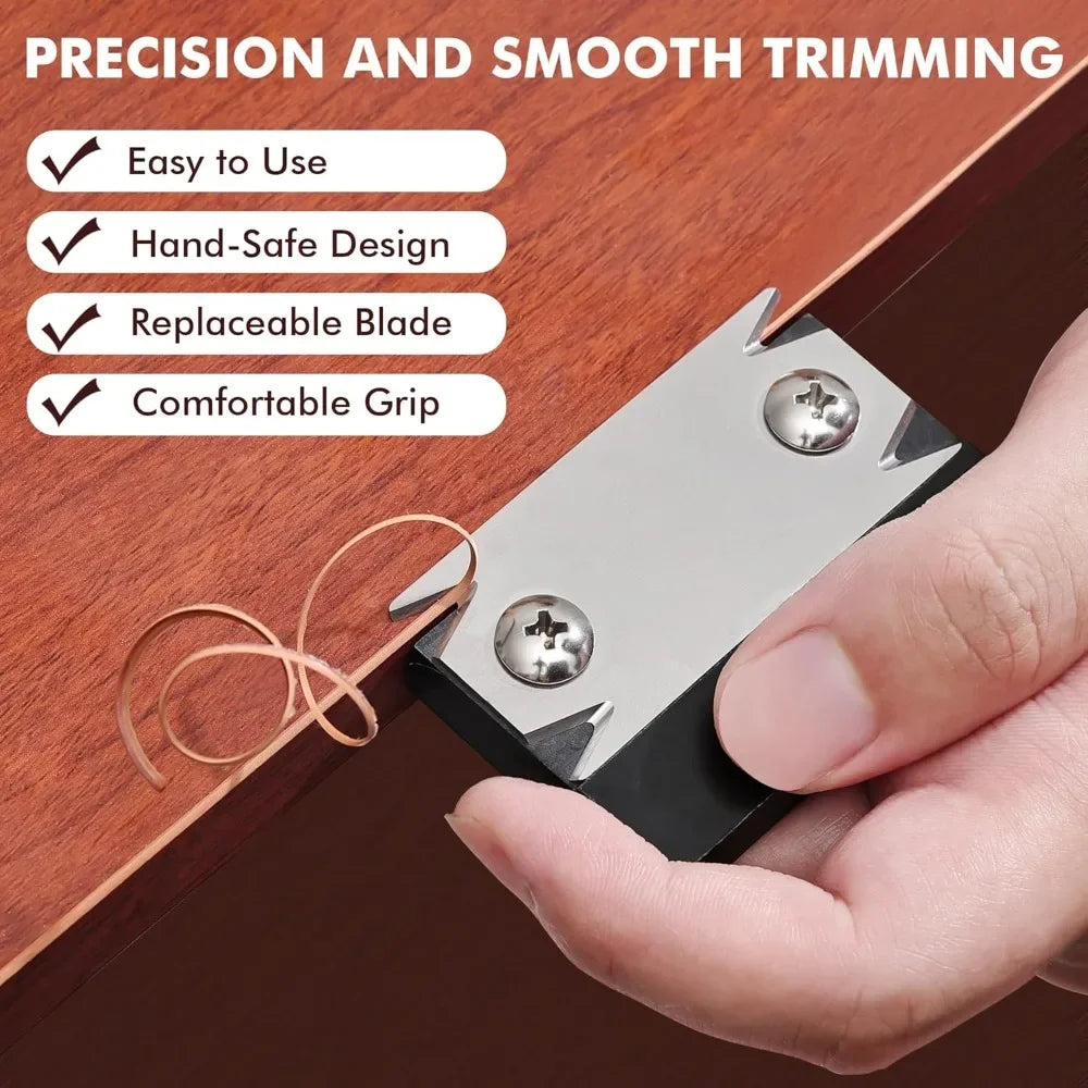 Trimmer Wood Chamfering Specialty Edge Banding Trimmer Wood Chamfering Fillet Scraper Board Deburring Tool Woodworking Tools Qme