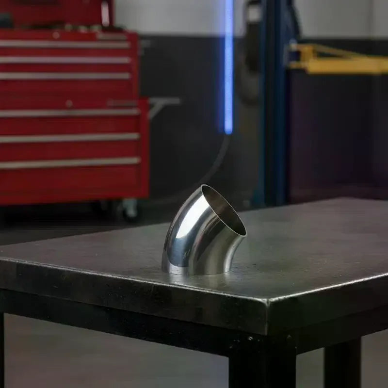 Sanitary Food Grade 45 Degree Weld Elbow 304 Stainless Steel, Polished Butt Weld Pipe Fitting 16-80mm OD Press Fitting Qme