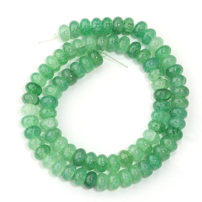5x8mm Colorful Loose Glass Beads Abacus Flat Round Style for DIY Jewelry Making Home Craft Activities Qme A12