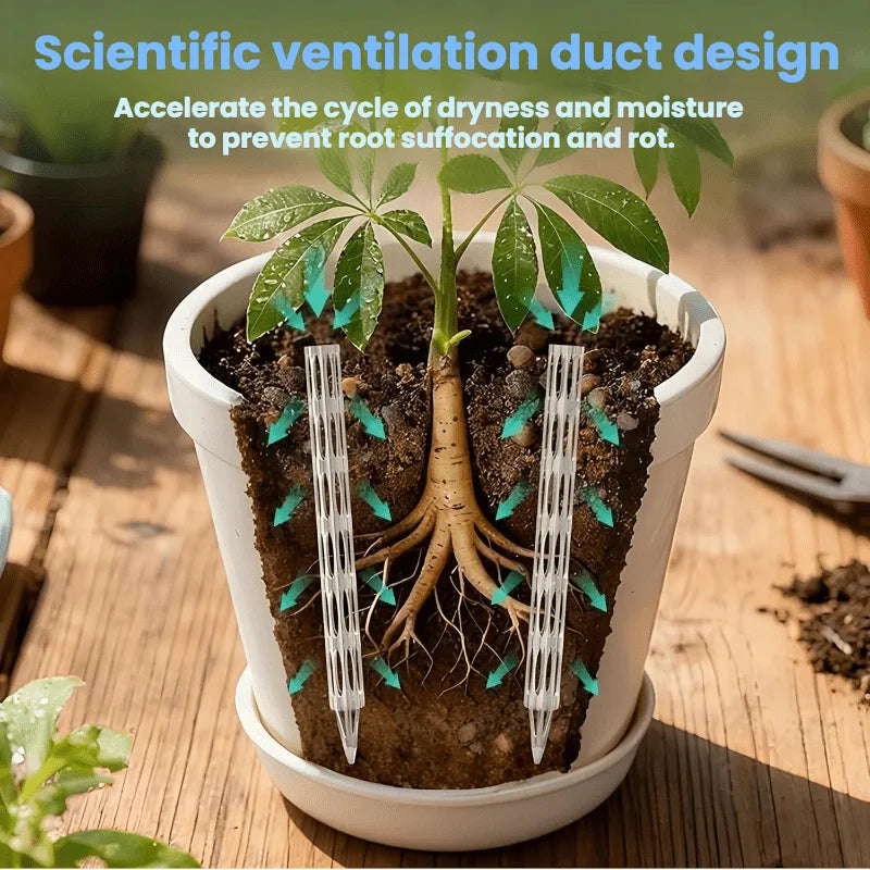 Plant Aeration Tubes for Pots - Root Rot Prevention,Prevent Overwatering for Healthy Roots. Plant Accessories, Suitable for Pots Qme