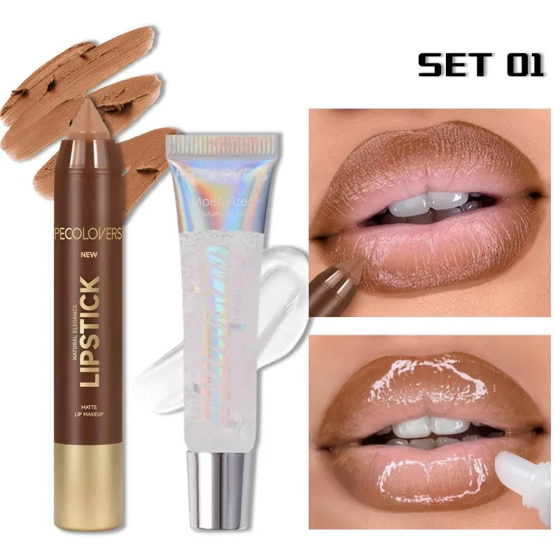 1 Hydrating Lip Gloss Liner Define Lips 3D Precision Long-lasting Qme 01