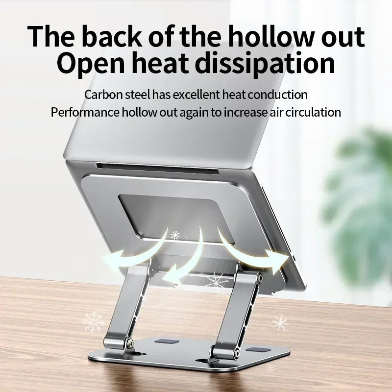 Laptop Stand Foldable Aluminum Alloy Portable Notebook Stand 10-17 Inch for Macbook Air Pro Computer Bracket Laptop Holder Qme