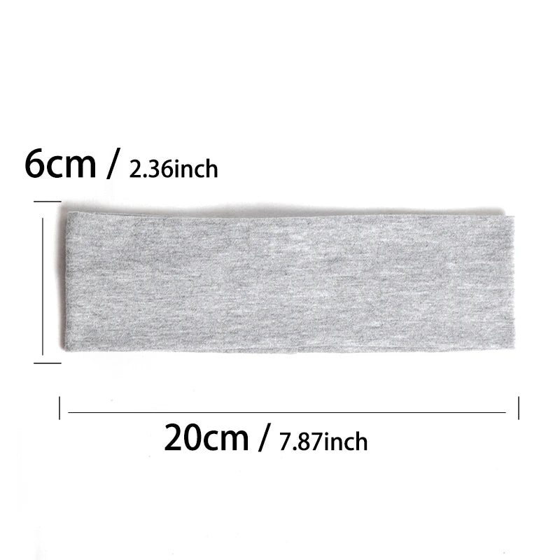 Cotton Simple Elastic Hairbands Fashion Women Solid Wash Face Make-up Qme