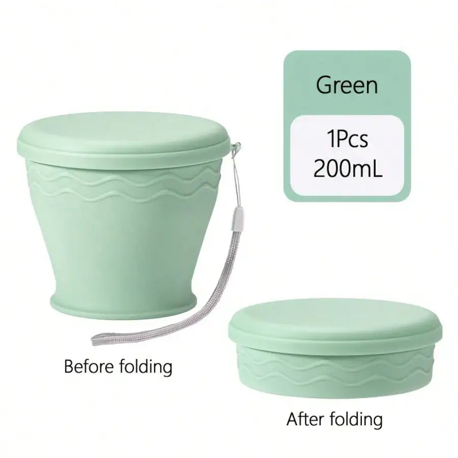 Portable Foldable Water Bridge Outdoor Camping Travel Cup 6 76 Ounce Qme green