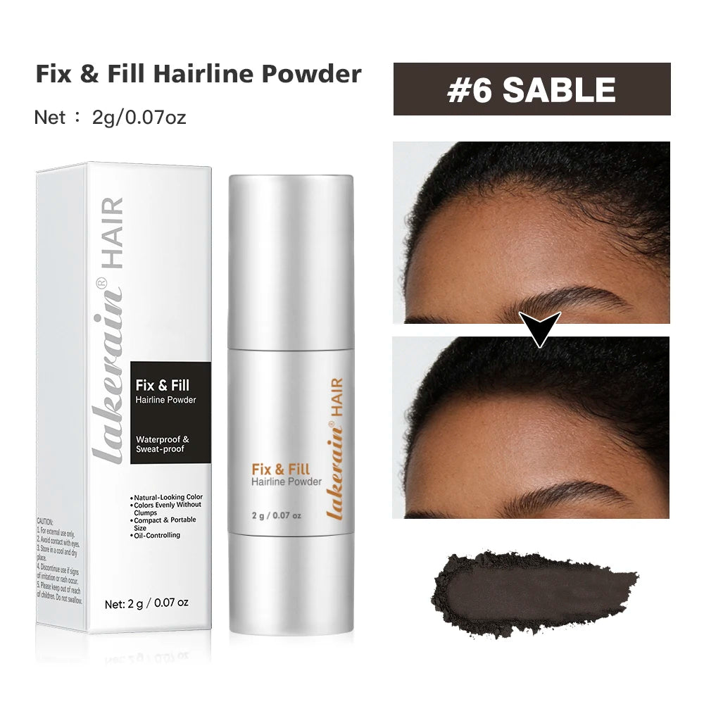 Hairline Filler Powder Repair Long-lasting Makeup Eyebrow Contouring Qme 6 Sable 2g