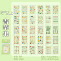 30 Sheets/Book Mini Cute Nail Stickers for DIY Scrapbooking Journal Phone Case Laptop Decoration Nail Art Water Decals Qme Apple green