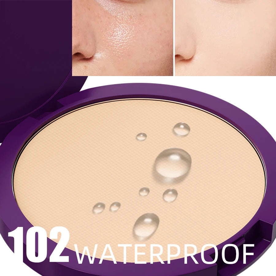 5 Matte Full Coverage Pressed Powder Foundation Oil Control Flawless Qme