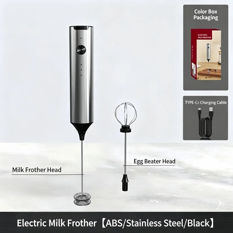 Rechargeable Electric Whisk USB Charging Mini Milk Foam Coffee Whisk Portable Whisk Blender Kitchen Cooking Blender Qme H1