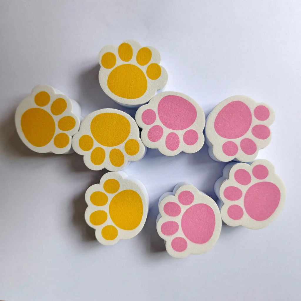 Pink Cat Claw Shape Bathtub Sink Cleaning Abrasive Particles Mirror Qme