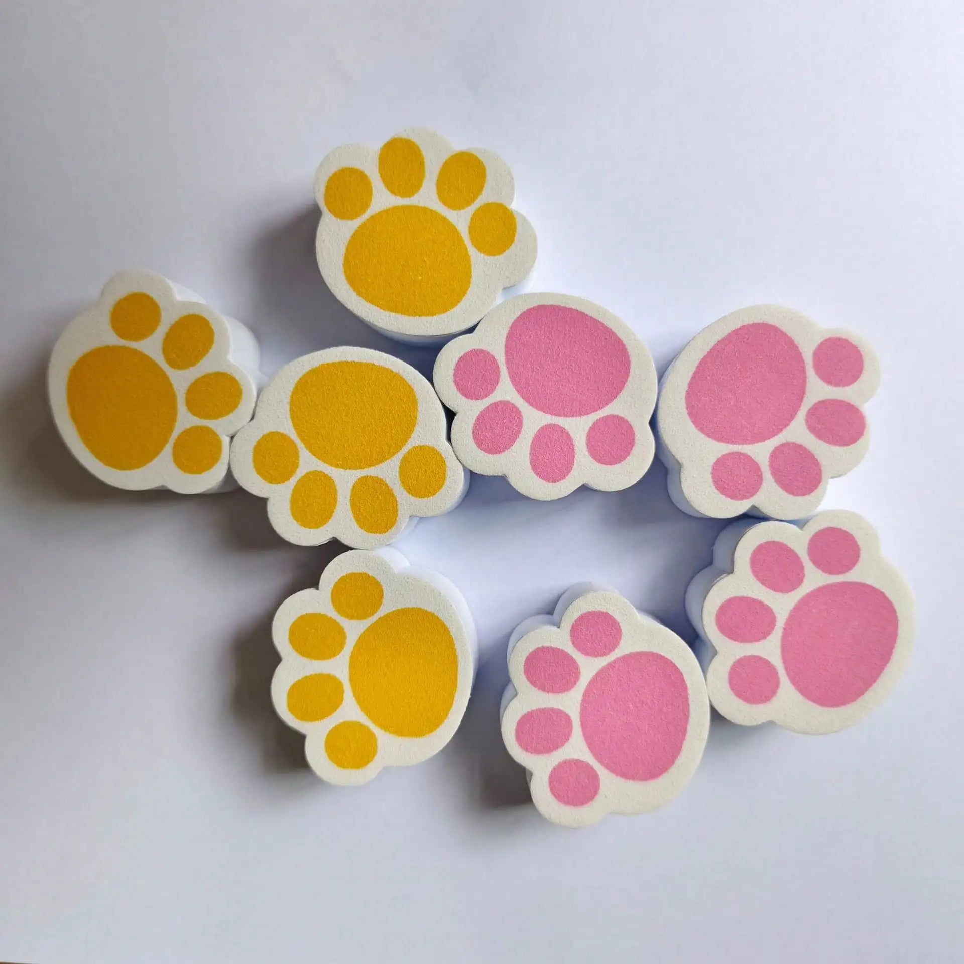 Pink Cat Claw Shape Bathtub Sink Cleaning Abrasive Particles Mirror Qme