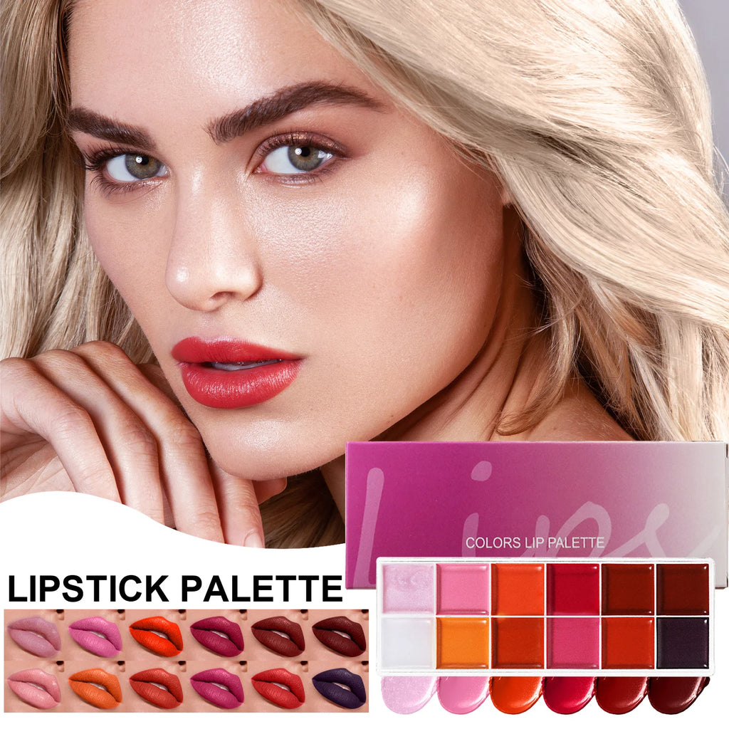 Lip Gloss Palette 10 Colors Jelly Cream Smooth Glosses Tonedd Frozenn Qme