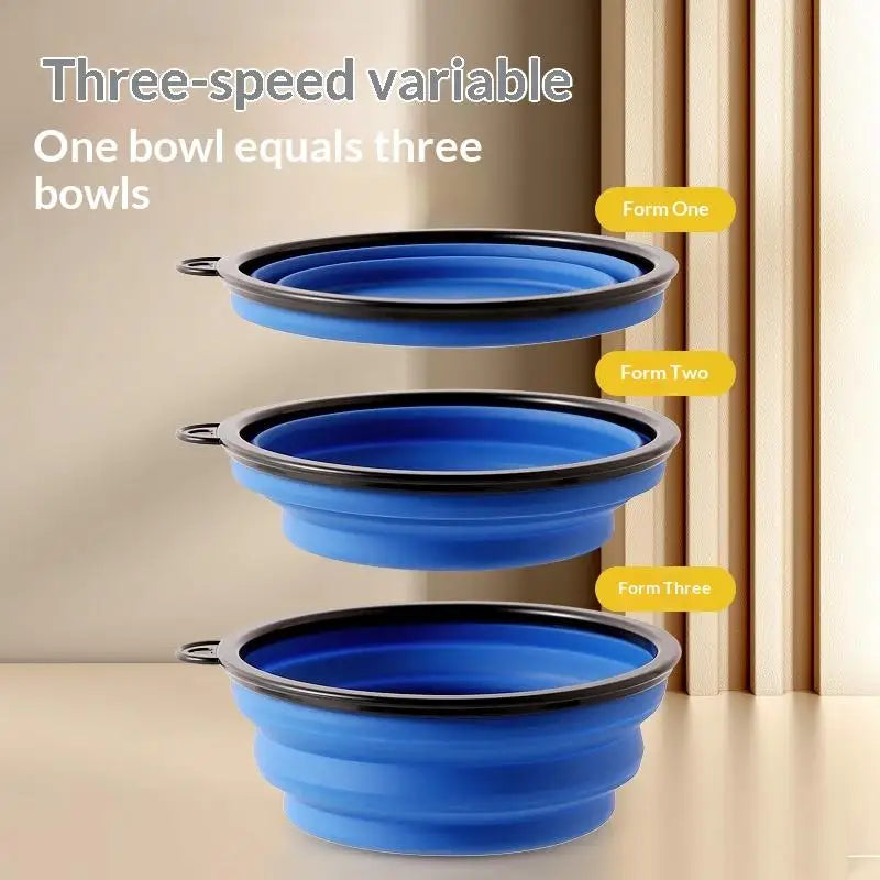 Portable Puppy Food Container Feeder Dish Bowl Pet Supplies Qme