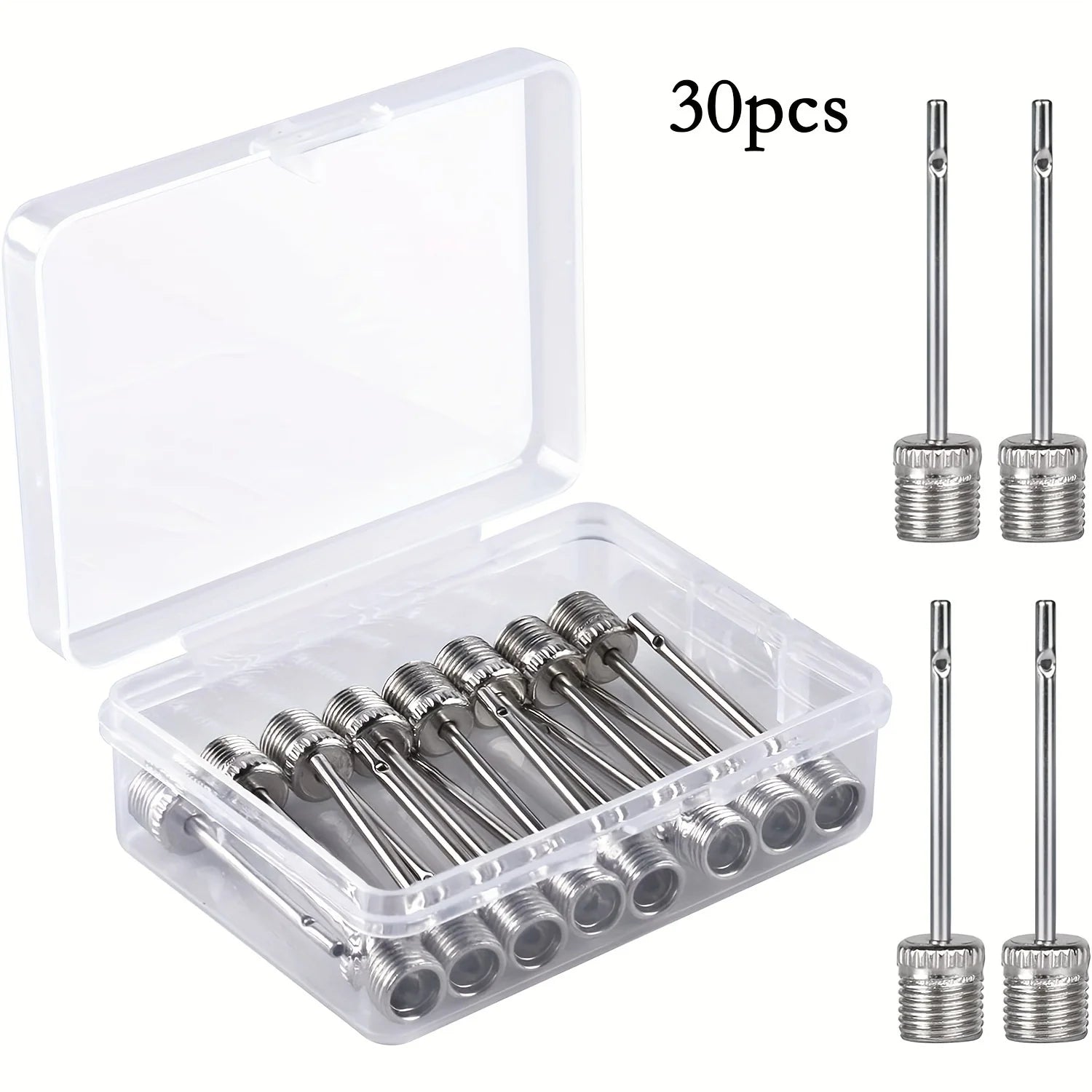 Air pump needle, high-quality inflation needle, suitable for inflating soccer balls, basketballs, volleyballs or rugby balls, Qme 30pcs